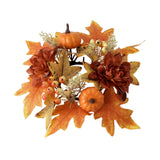 Maxbell Candle Ring Decor Gifts Artificial Wreath for Dining Room Farmhouse Festival