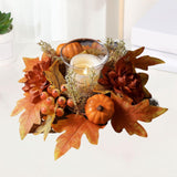 Maxbell Candle Ring Decor Gifts Artificial Wreath for Dining Room Farmhouse Festival