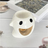 Maxbell Essential Oil Burner Aroma Oil Warmer Porcelain Ornament for Office Yoga White