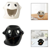 Maxbell Essential Oil Burner Aroma Oil Warmer Porcelain Ornament for Office Yoga White