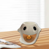 Maxbell Essential Oil Burner Aroma Oil Warmer Porcelain Ornament for Office Yoga White
