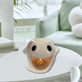Maxbell Essential Oil Burner Aroma Oil Warmer Porcelain Ornament for Office Yoga White