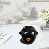 Maxbell Essential Oil Burner Aroma Oil Warmer Porcelain Ornament for Office Yoga Black