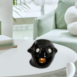 Maxbell Essential Oil Burner Aroma Oil Warmer Porcelain Ornament for Office Yoga Black
