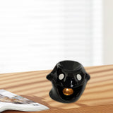 Maxbell Essential Oil Burner Aroma Oil Warmer Porcelain Ornament for Office Yoga Black