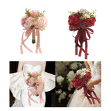 Maxbell Wedding Bouquet Centerpieces Romantic Hand Flower for Party Photo Props Home Pink