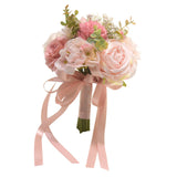 Maxbell Wedding Bouquet Centerpieces Romantic Hand Flower for Party Photo Props Home Pink