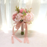 Maxbell Wedding Bouquet Centerpieces Romantic Hand Flower for Party Photo Props Home Pink