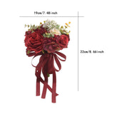 Maxbell Wedding Bouquet Centerpieces Romantic Hand Flower for Party Photo Props Home Red