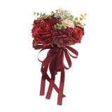 Maxbell Wedding Bouquet Centerpieces Romantic Hand Flower for Party Photo Props Home Red