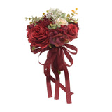 Maxbell Wedding Bouquet Centerpieces Romantic Hand Flower for Party Photo Props Home Red