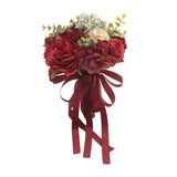 Maxbell Wedding Bouquet Centerpieces Romantic Hand Flower for Party Photo Props Home Red