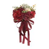 Maxbell Wedding Bouquet Centerpieces Romantic Hand Flower for Party Photo Props Home Red