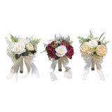 Maxbell Wedding Bridal Bouquet Rose Flower for Ceremony Farmhouse Wedding Decor White