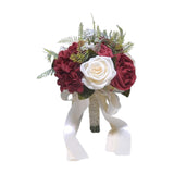 Maxbell Wedding Bridal Bouquet Rose Flower for Ceremony Farmhouse Wedding Decor Red