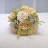 Maxbell Wedding Bridal Bouquet Rose Flower for Ceremony Farmhouse Wedding Decor Light Yellow