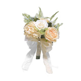 Maxbell Wedding Bridal Bouquet Rose Flower for Ceremony Farmhouse Wedding Decor Light Yellow