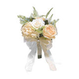 Maxbell Wedding Bridal Bouquet Rose Flower for Ceremony Farmhouse Wedding Decor Light Yellow