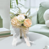 Maxbell Wedding Bridal Bouquet Rose Flower for Ceremony Farmhouse Wedding Decor Light Yellow