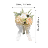 Maxbell Wedding Bridal Bouquet Rose Flower for Ceremony Farmhouse Wedding Decor Light Yellow