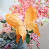Maxbell Artificial Butterfly Decoration DIY Giant Butterfly for Wedding Bedroom Wall Orange