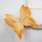 Maxbell Artificial Butterfly Decoration DIY Giant Butterfly for Wedding Bedroom Wall Orange