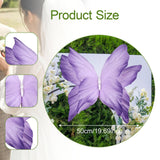 Maxbell Artificial Butterfly Decoration DIY Giant Butterfly for Wedding Bedroom Wall Purple