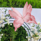 Maxbell Artificial Butterfly Decoration DIY Giant Butterfly for Wedding Bedroom Wall Pink