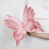 Maxbell Artificial Butterfly Decoration DIY Giant Butterfly for Wedding Bedroom Wall Pink
