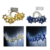 Maxbell Star of Lights String Lights Decorations for Shabbat Hanukkah Chanukah gold
