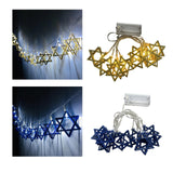 Maxbell Star of Lights String Lights Decorations for Shabbat Hanukkah Chanukah gold