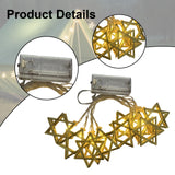Maxbell Star of Lights String Lights Decorations for Shabbat Hanukkah Chanukah gold