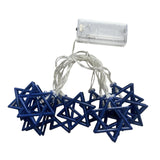 Maxbell Star of Lights String Lights Decorations for Shabbat Hanukkah Chanukah blue