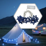 Maxbell Star of Lights String Lights Decorations for Shabbat Hanukkah Chanukah blue