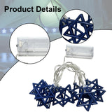 Maxbell Star of Lights String Lights Decorations for Shabbat Hanukkah Chanukah blue