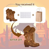 Maxbell Western Cowboy Boots Flower Boxes DIY for Anniversary Wedding Supplies Table