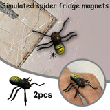 Maxbell 2 Pieces Spider Fridge   Funny Spooky 3D Spider   for Office Car
