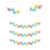 Maxbell 3Pcs Paper Fans Garland Banner Background for Wedding Bachelorette Valentine Macaron