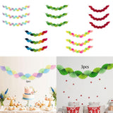 Maxbell 3Pcs Paper Fans Garland Banner Background for Wedding Bachelorette Valentine Macaron