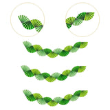 Maxbell 3Pcs Paper Fans Garland Banner Background for Wedding Bachelorette Valentine Green