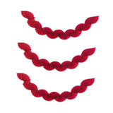 Maxbell 3Pcs Paper Fans Garland Banner Background for Wedding Bachelorette Valentine Red