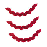Maxbell 3Pcs Paper Fans Garland Banner Background for Wedding Bachelorette Valentine Red