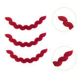 Maxbell 3Pcs Paper Fans Garland Banner Background for Wedding Bachelorette Valentine Red