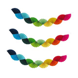 Maxbell 3Pcs Paper Fans Garland Banner Background for Wedding Bachelorette Valentine Multicolor