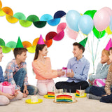 Maxbell 3Pcs Paper Fans Garland Banner Background for Wedding Bachelorette Valentine Multicolor