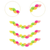 Maxbell 3Pcs Paper Fans Garland Banner Background for Wedding Bachelorette Valentine Fluorescent