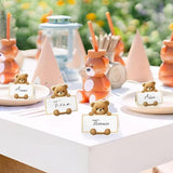 Maxbell 50 Pieces Bear Name Place Cards Multipurpose Modern Decorative Greeting Card