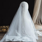 Maxbell Bridal Veil 260cm Two Tier Dress up Headwear for Prom Proposal Bridal Shower