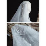 Maxbell Bridal Veil 260cm Two Tier Dress up Headwear for Prom Proposal Bridal Shower