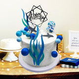 Maxbell 22 Pieces Shark Cake Toppers for Baby Shower Anniversary Valentines Day